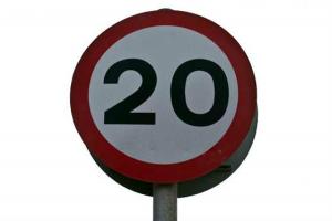 panneau de signalisation de 20 mph