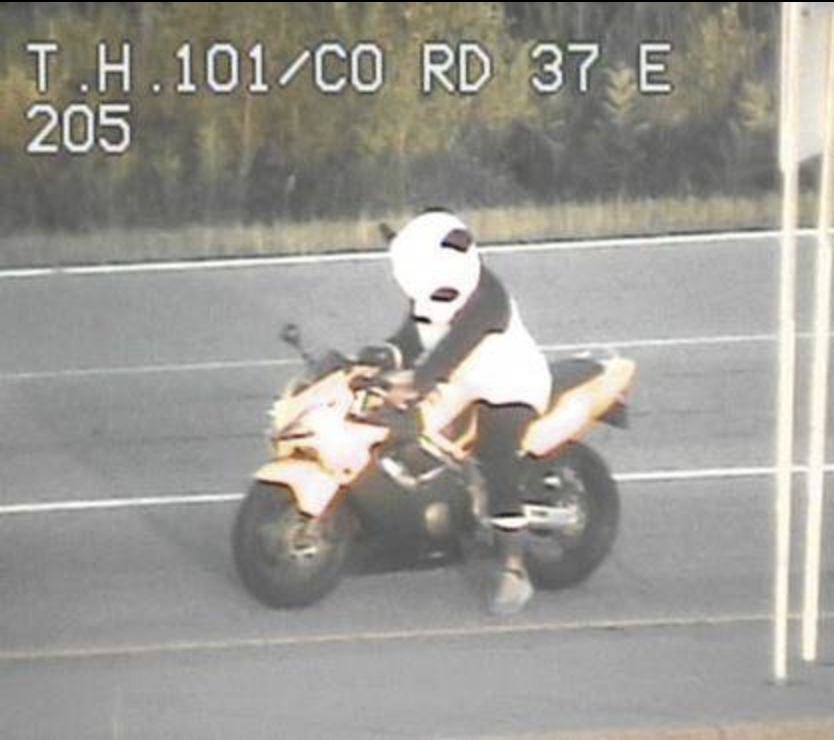 La police arrête un panda à moto