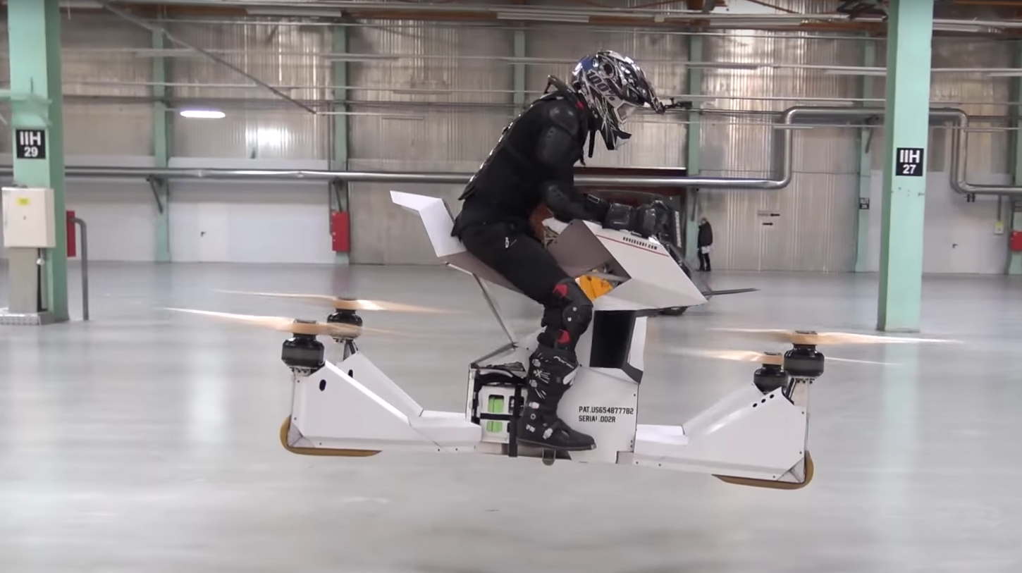 Vidéo : le premier hoverbike entièrement habité au monde