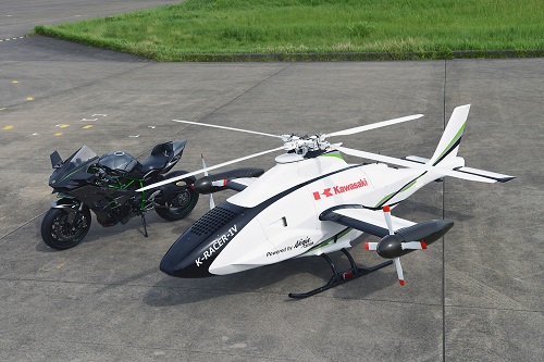 Kawasaki présente un hélicoptère sans pilote suralimenté propulsé par H2R