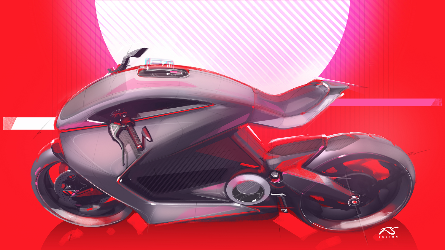 Un ancien designer de Ferrari crée un concept de moto futuriste