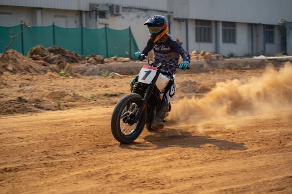 Royal Enfield FT450 en action