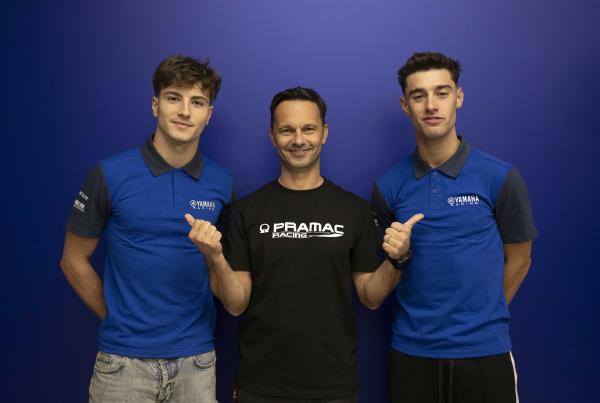 Les pilotes Pramac Yamaha Moto2 et Gino Borsoi