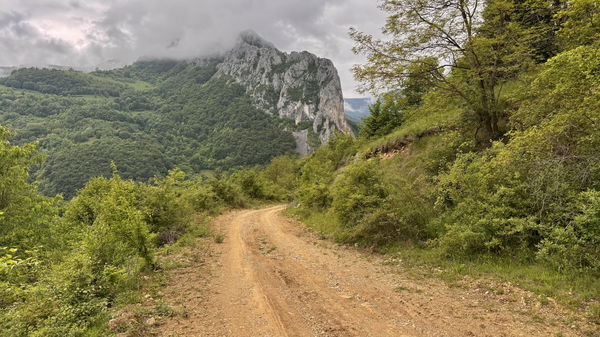 Un chemin de terre aléatoire en Roumanie