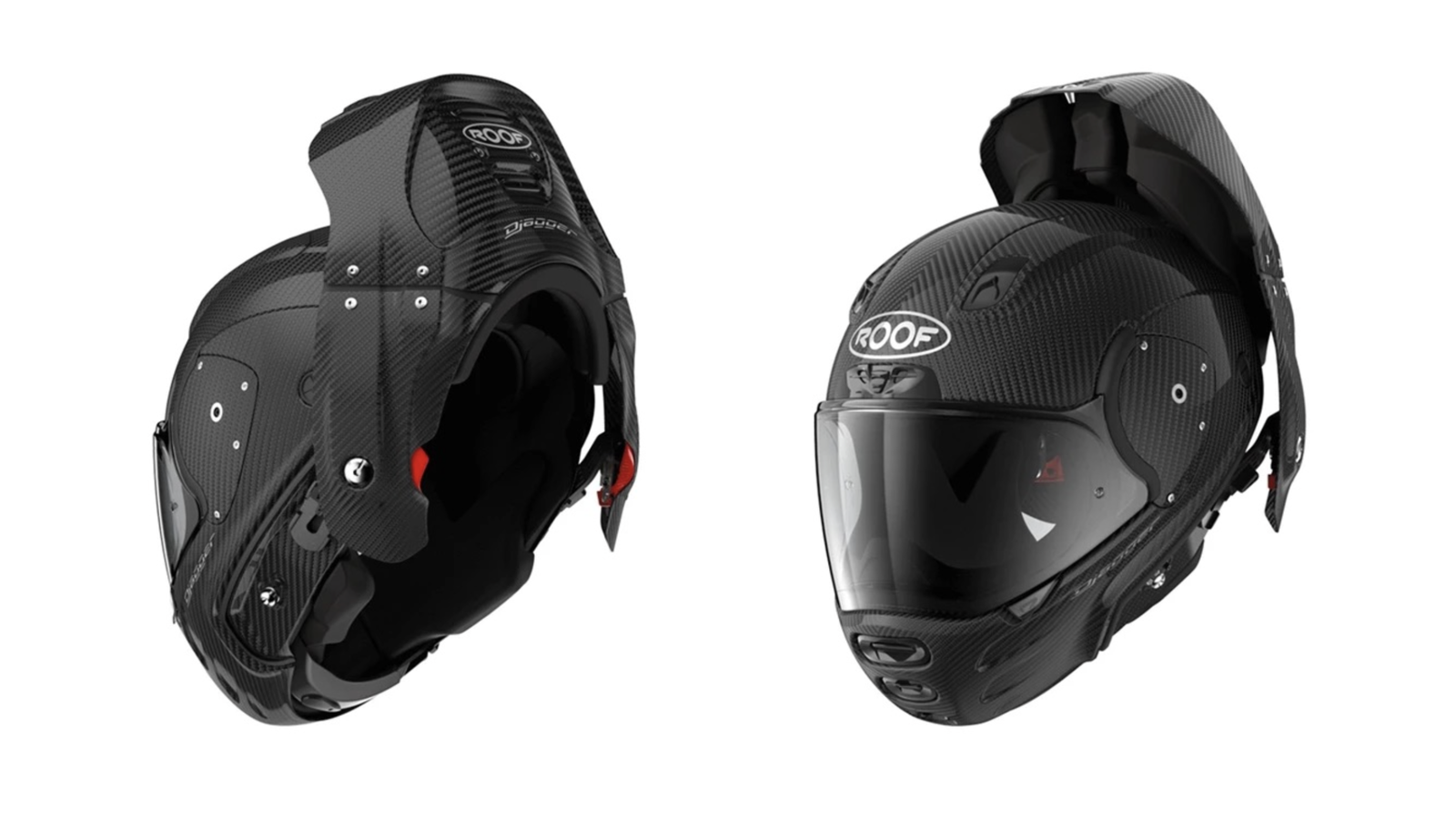 Le nouveau casque de moto Roof DJagger ne comporte pas de mentonnière