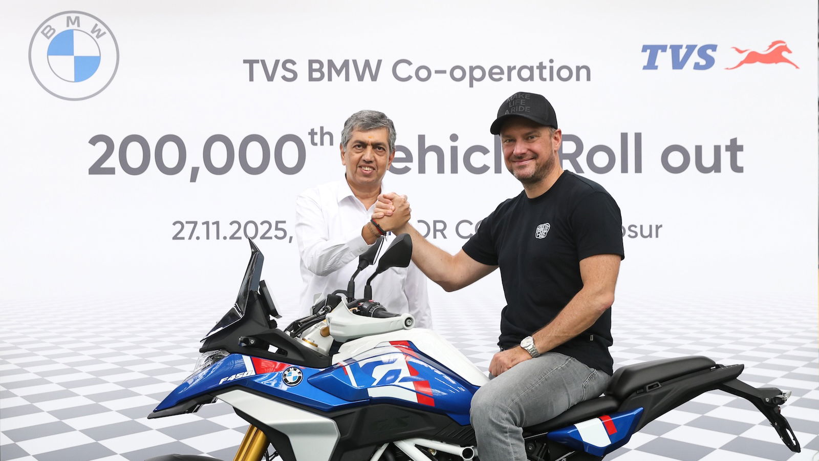 TVS commence la production de la BMW F450 GS alors que le cap des 200 000 points est partagé