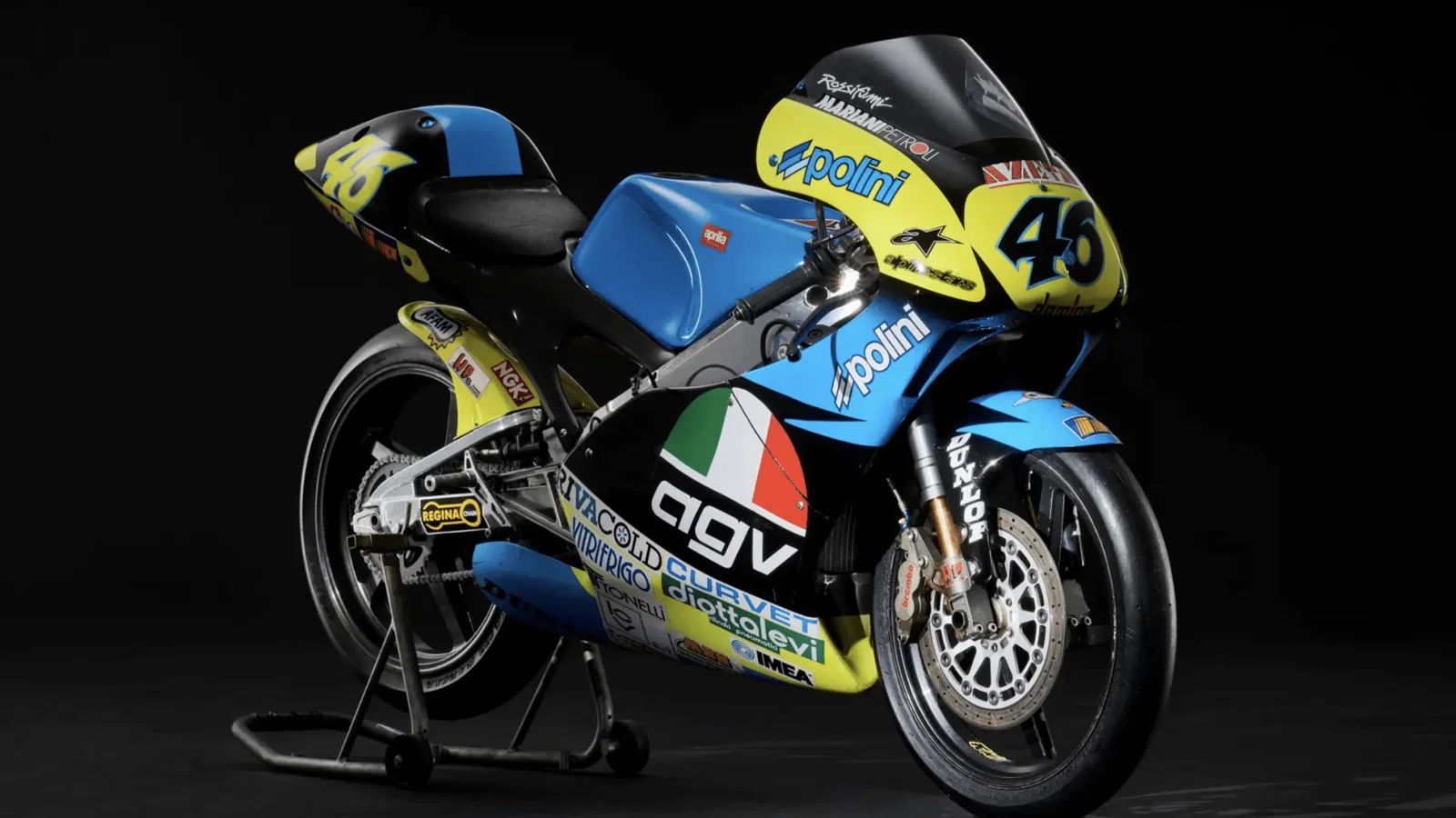 Valentino Rossi’s race-winning MotoGP Aprilia RS125R