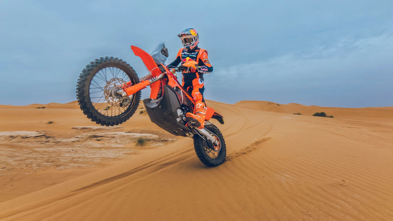 2027 KTM 450 Rally Replica in action.