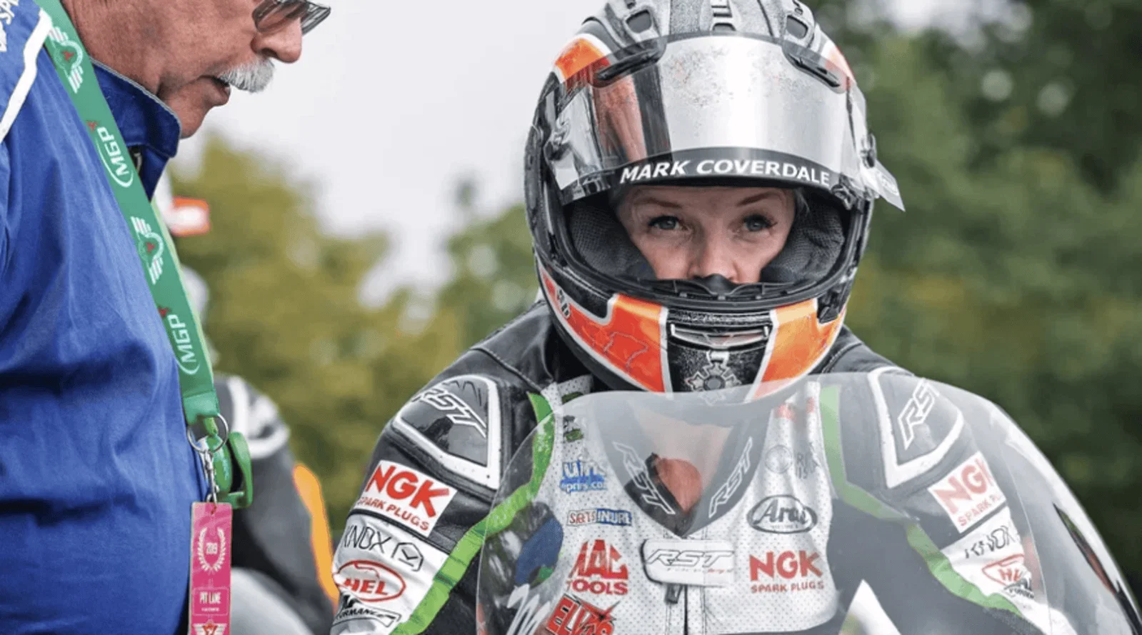 Maria Costello au TT de l'île de Man 2019. Crédit : Île de Man TT.