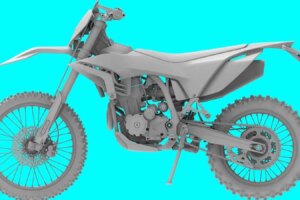 Des images de brevet de moto double sport Morbidelli T125WR A1 émergent
