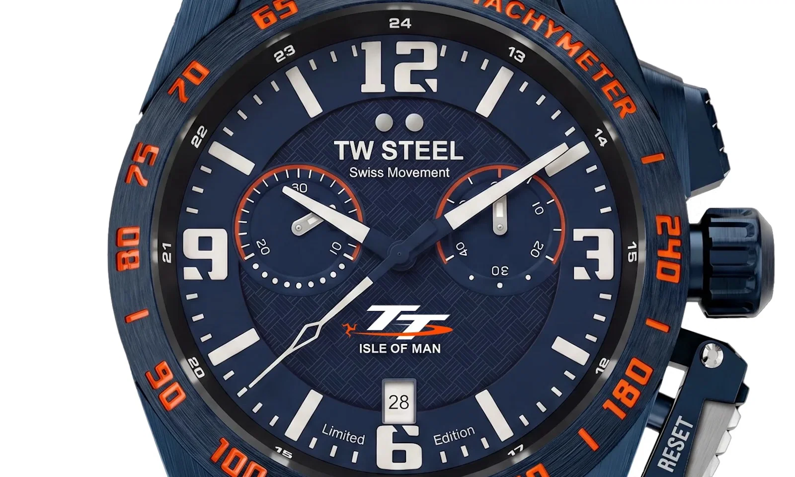 Détail du cadran de la montre TW Steel TT