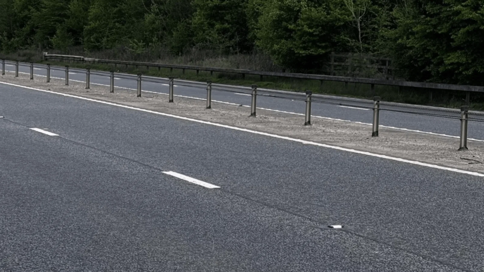 A cable barrier on a British road. Credit: IAM Roadsmart.