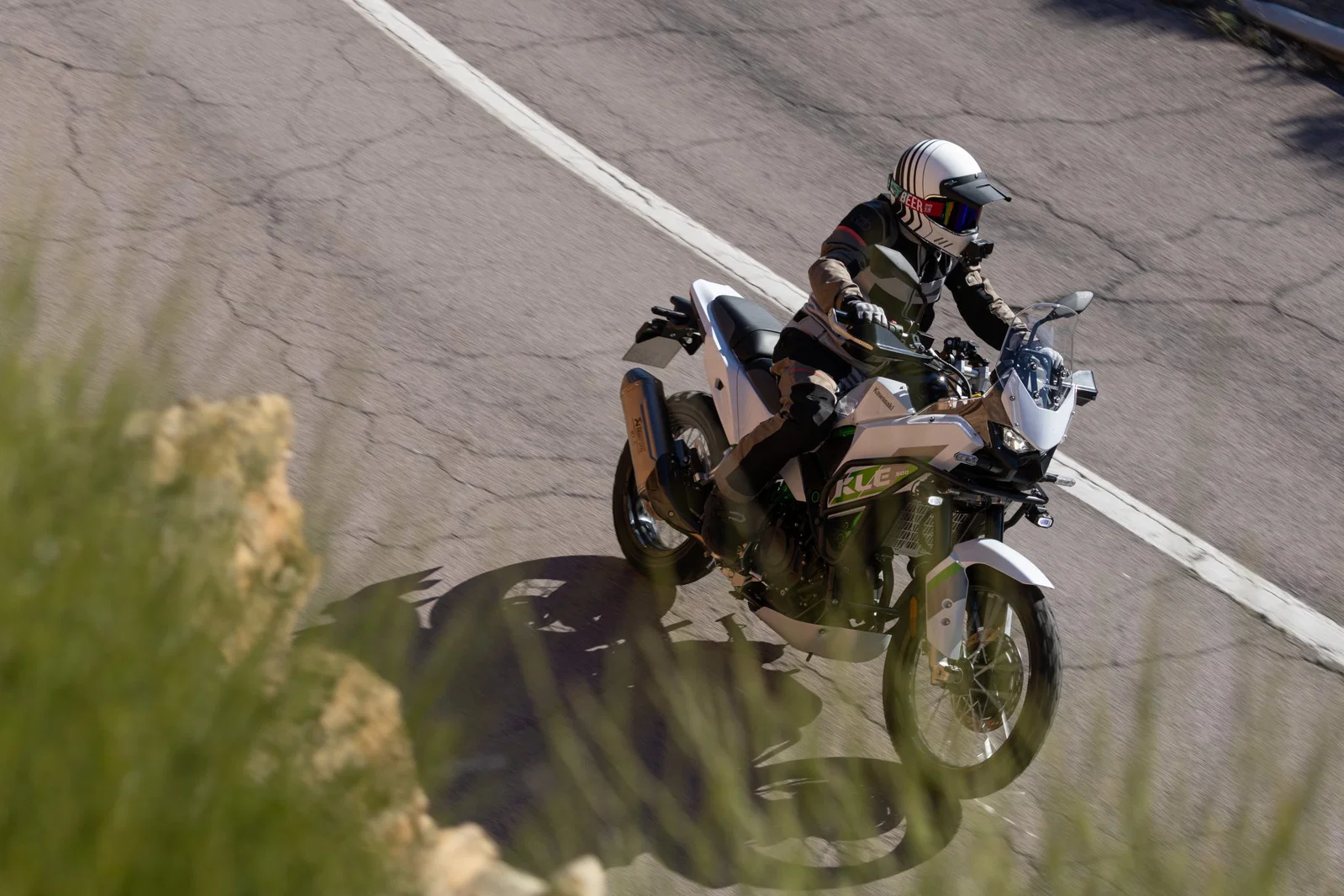 Conduire la Kawasaki KLE500