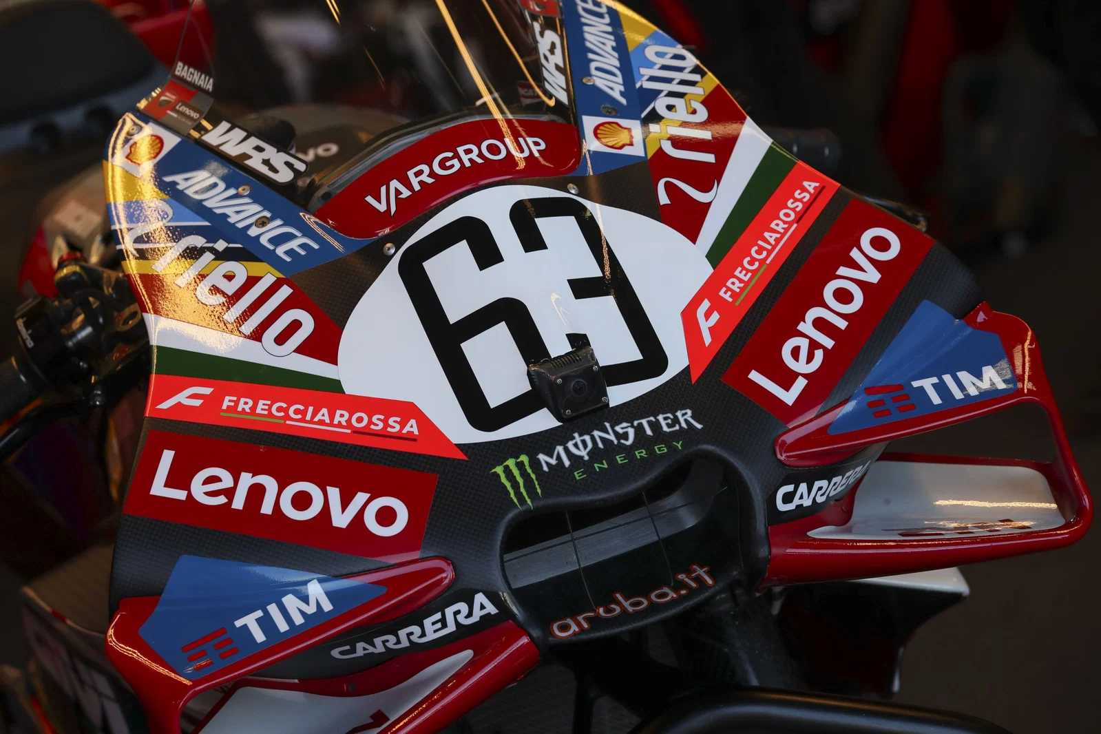 La moto Ducati MotoGP de Francesco Bagnaia.