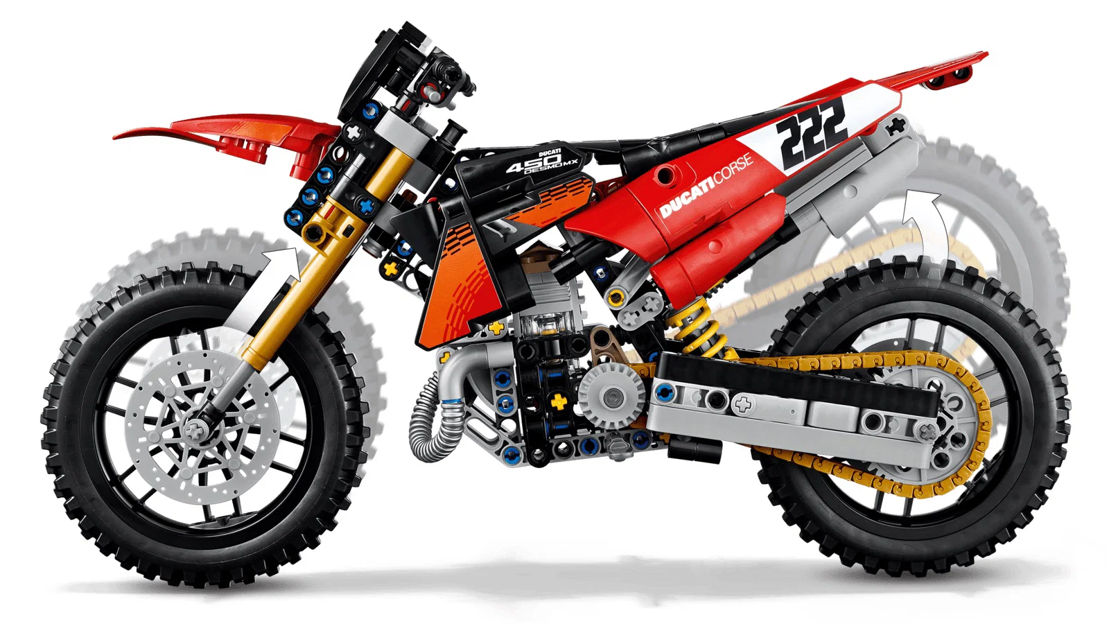 Une Ducati Desmo450 MX Lego Technic
