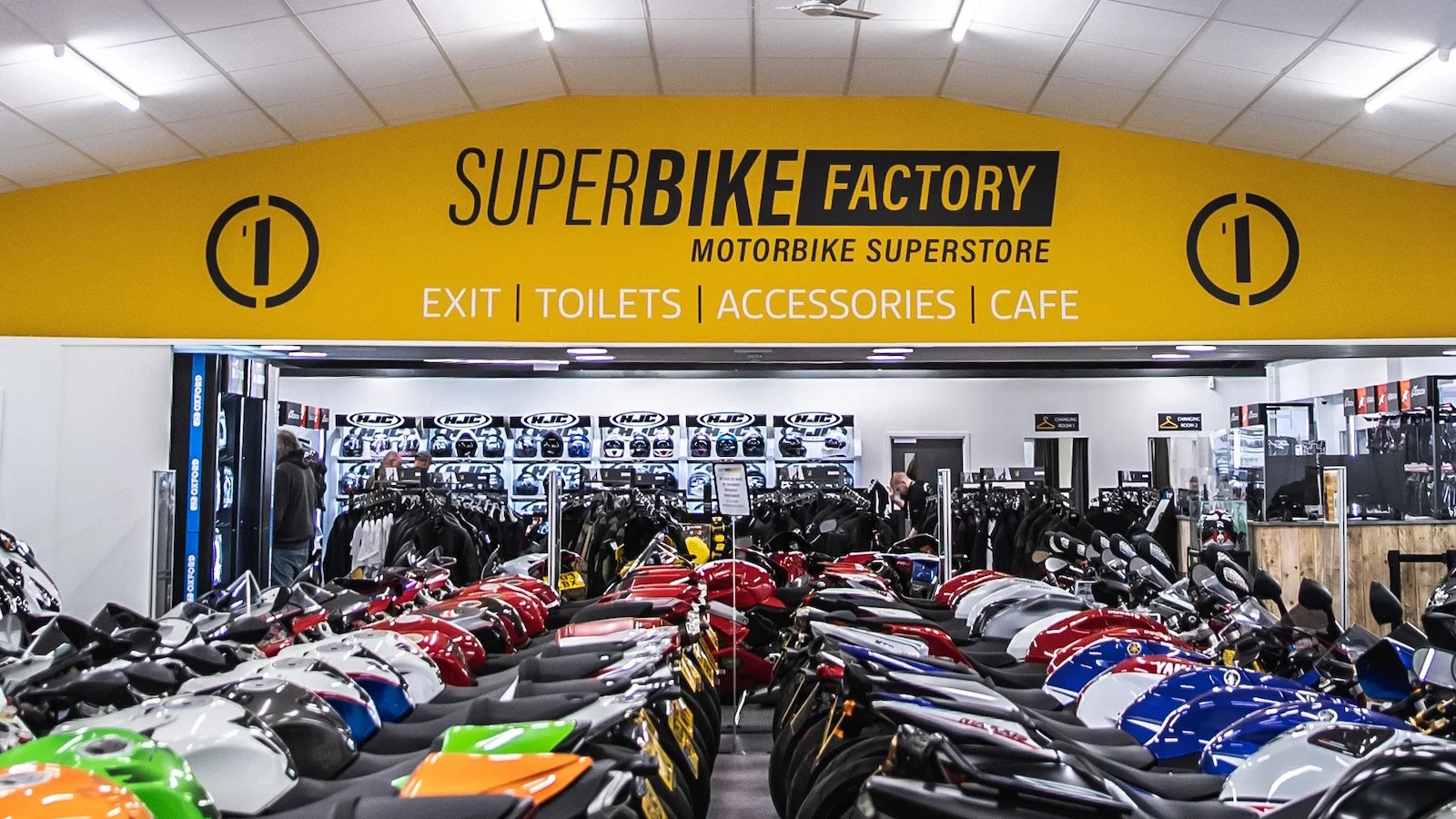 Inside a SuperBike Factory showroom