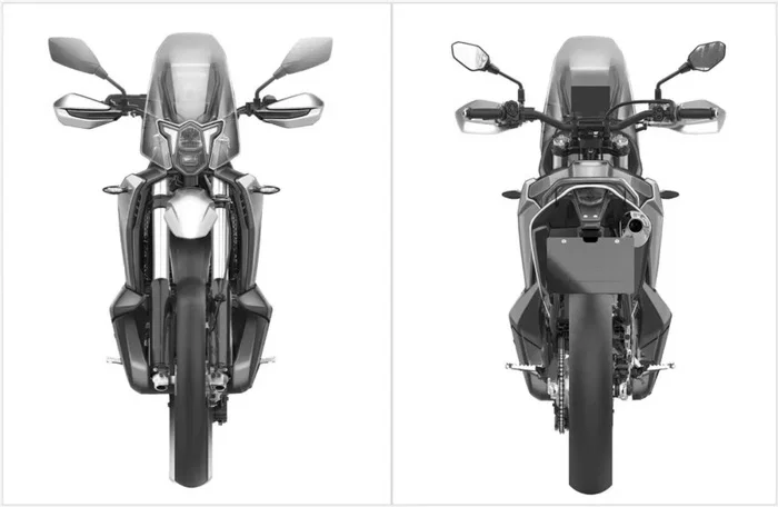 Une image de brevet pour la moto Kove 350 Rally