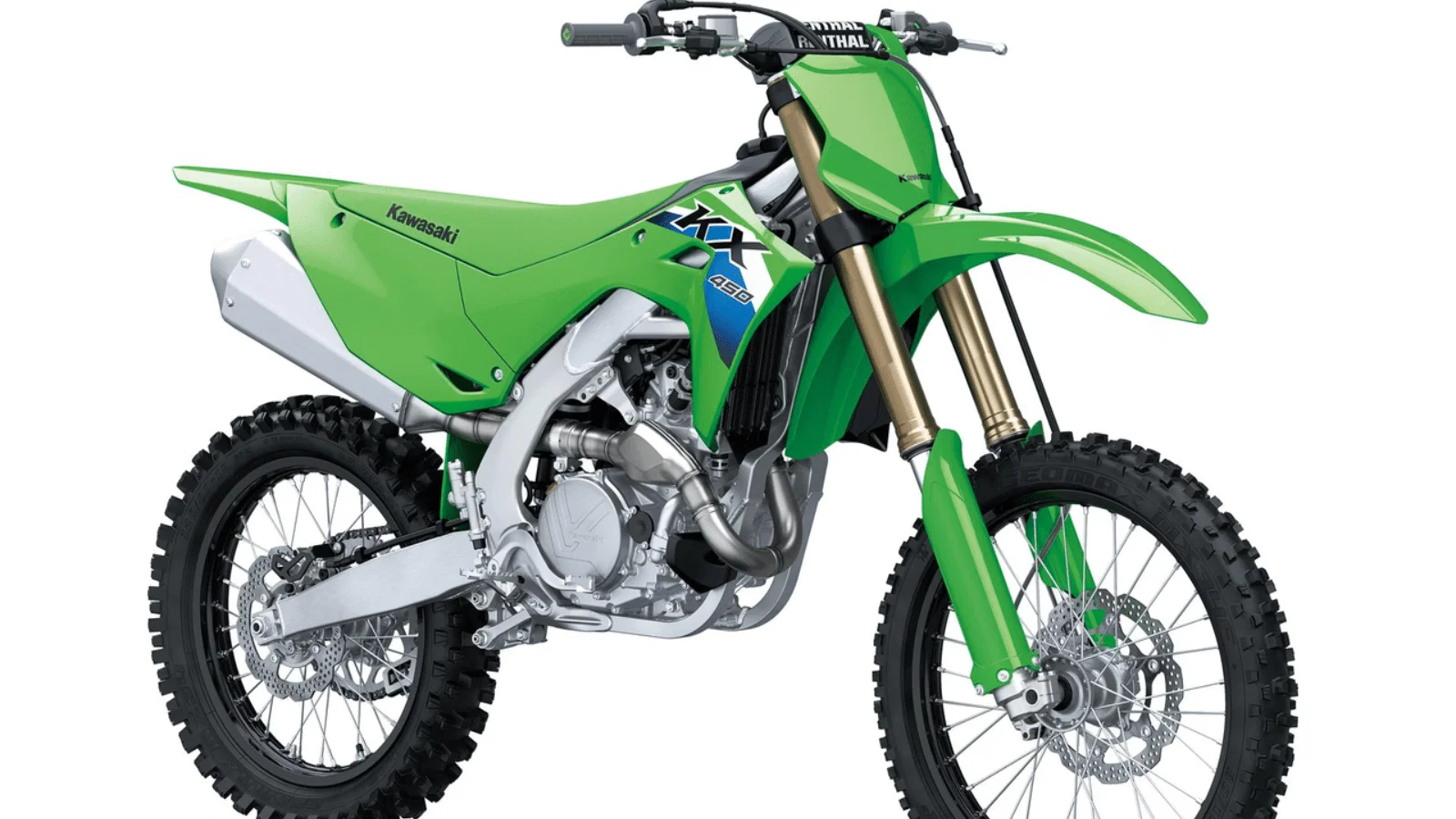 La Kawasaki KX450 présente le pedigree MXGP. Crédit : Kawasaki Royaume-Uni.