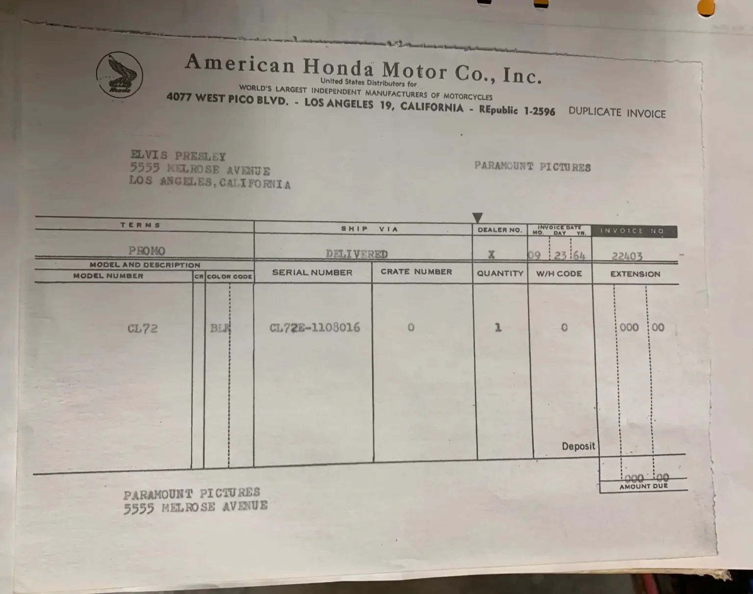 Les documents reliant le vélo à Presley