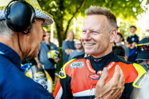 Shane Byrne pilote les nouvelles Ducati Panigale V4 S et Hypermotard V2 SP lors du retour de Ducati