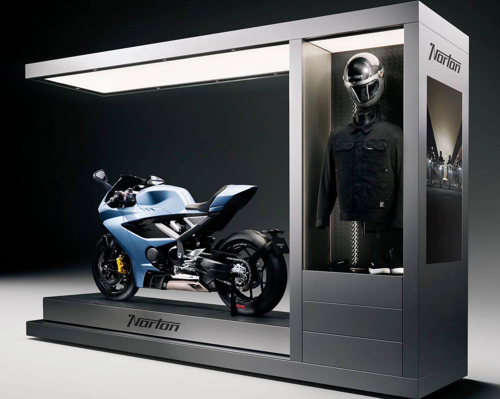Concept d'affichage chez le concessionnaire Norton