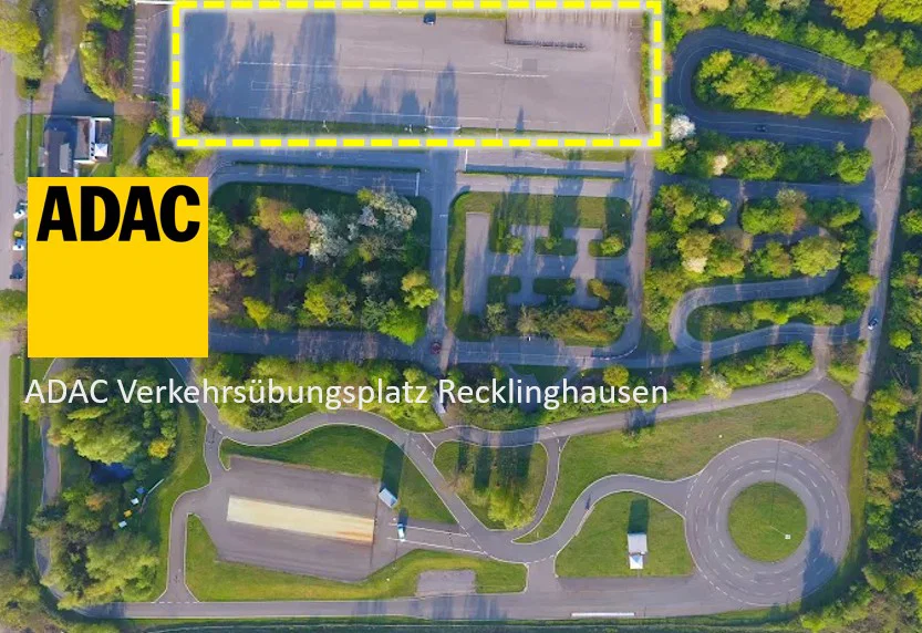 La piste de test ADAC utilisée est mise en évidence en haut de l'image