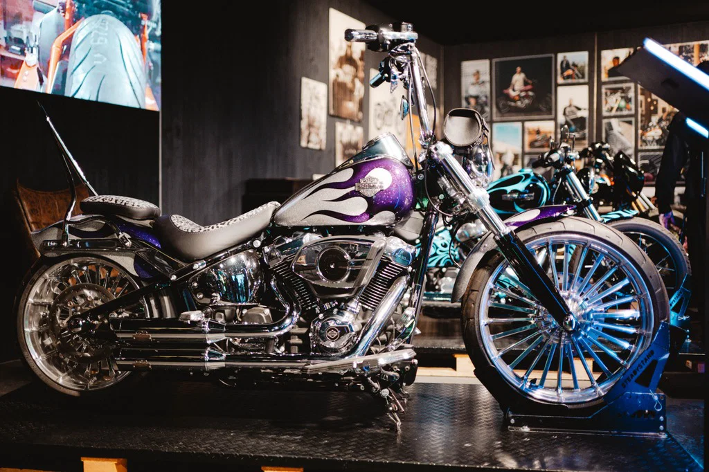Chopper Harley-Davidson sur mesure.