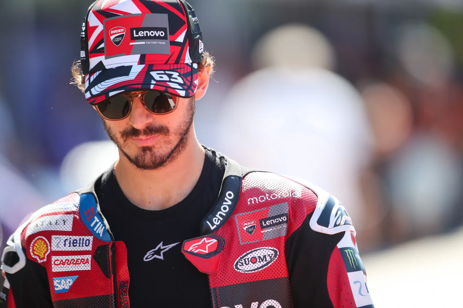 Francesco Bagnaia au MotoGP de Misano. Crédit : Or et Oie.