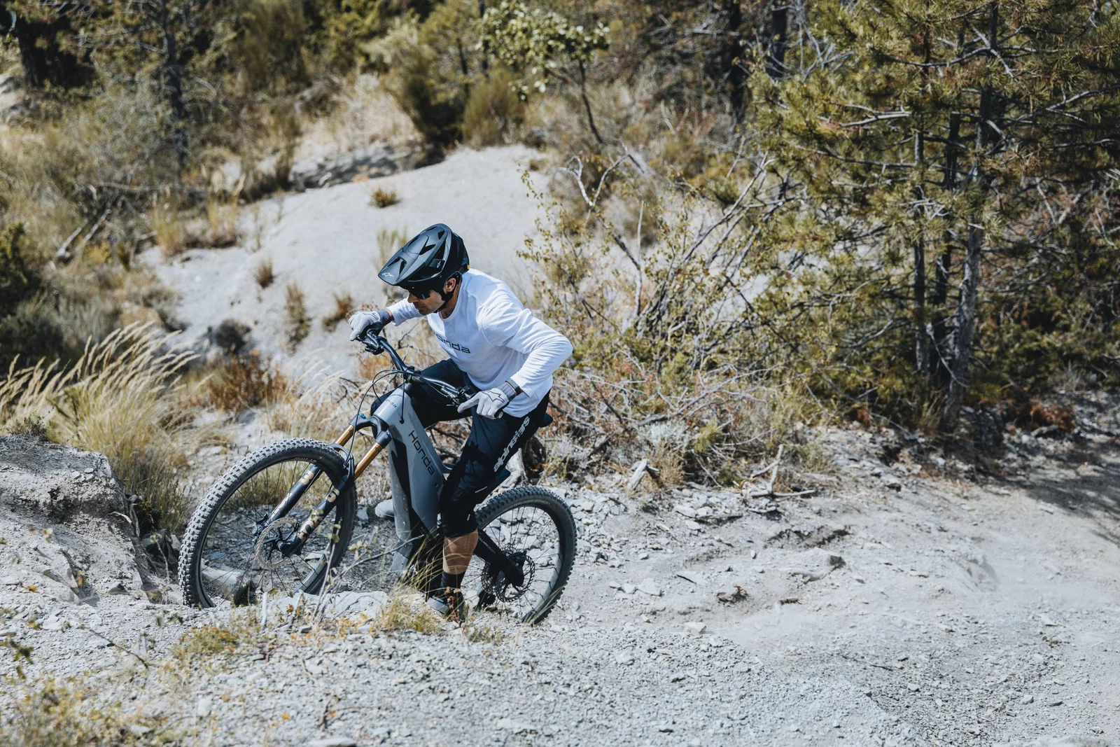 Prototype Honda e-MTB - photo d'action.