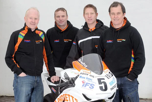 John McGuinness, Gary Johnson, Bruce Anstey et Clive Padgett