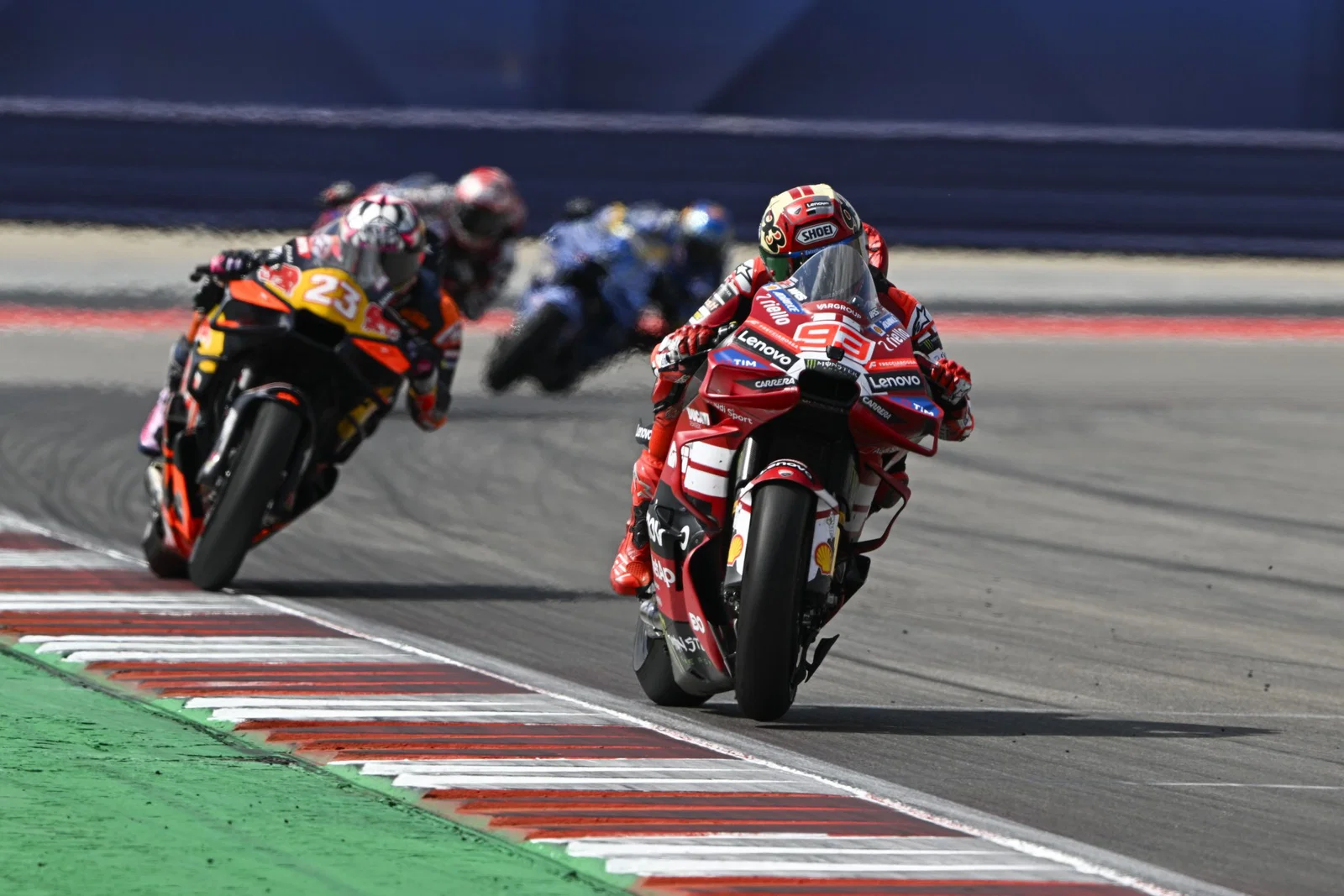 Marc Marquez au MotoGP américain. Crédit : Or et Oie.
