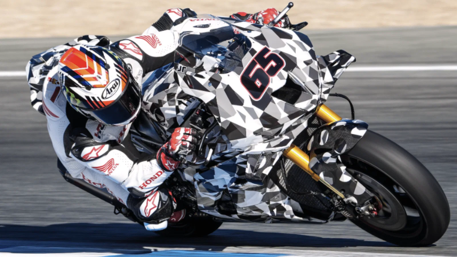 Jonathan Rea riding the new WorldSBK-spec CBR1000RR-R. Credit: Jonathan Rea/Facebook.