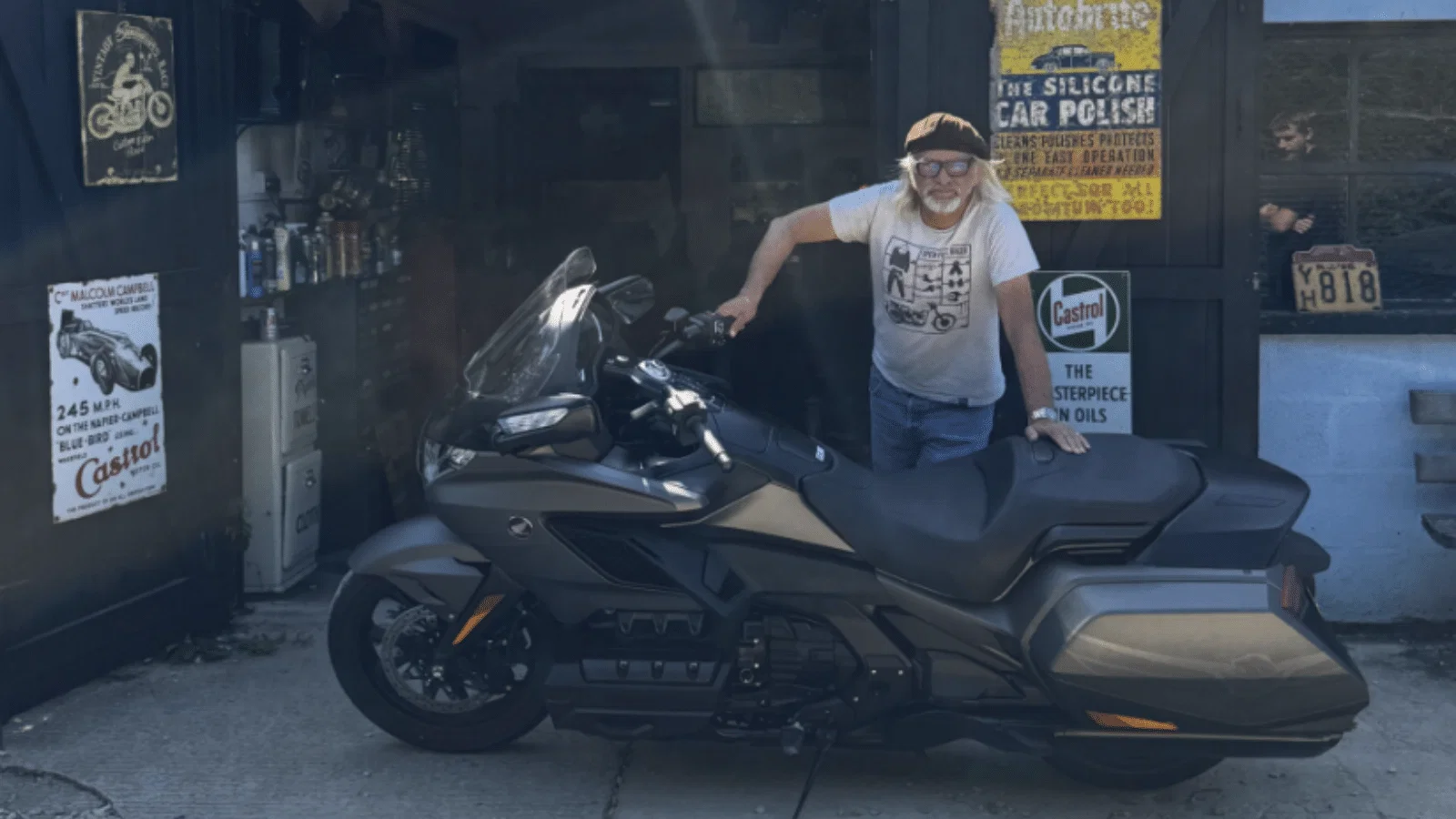 Henry Cole and his GL1800 Gold Wing. Credit: Doble Motorcycles.
