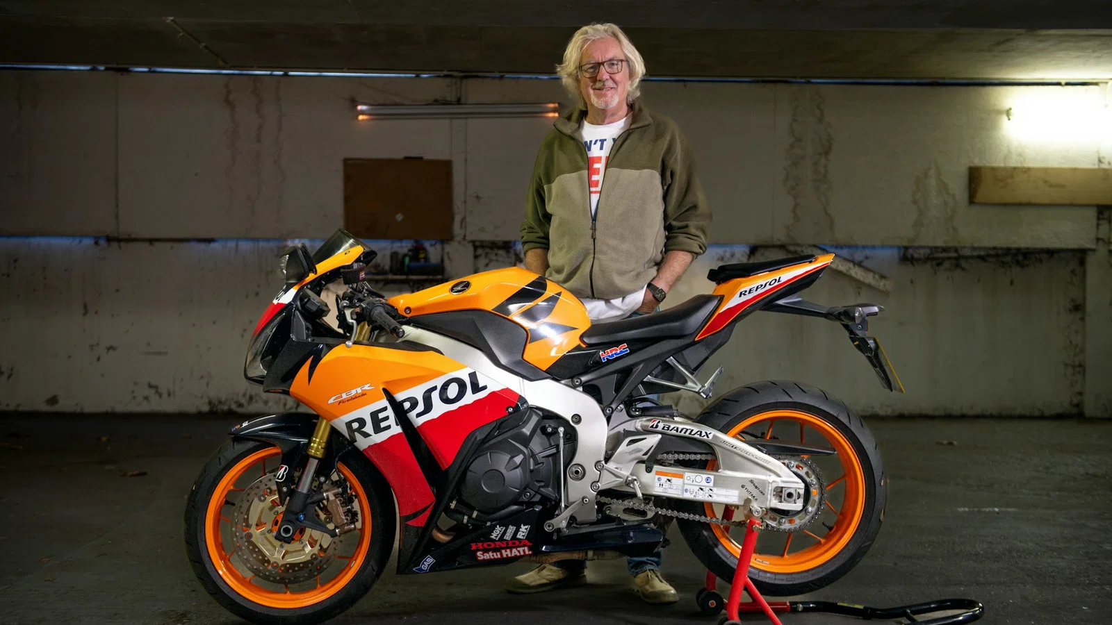 James May with his Honda CBR1000RR. Credit: Collecting Cars.