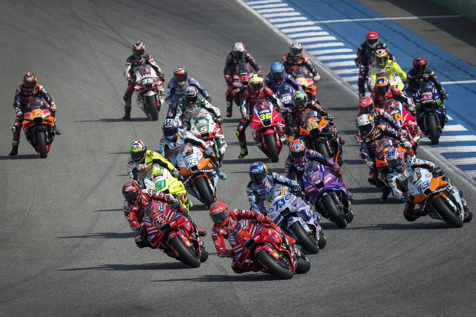 Course MotoGP en Thaïlande.